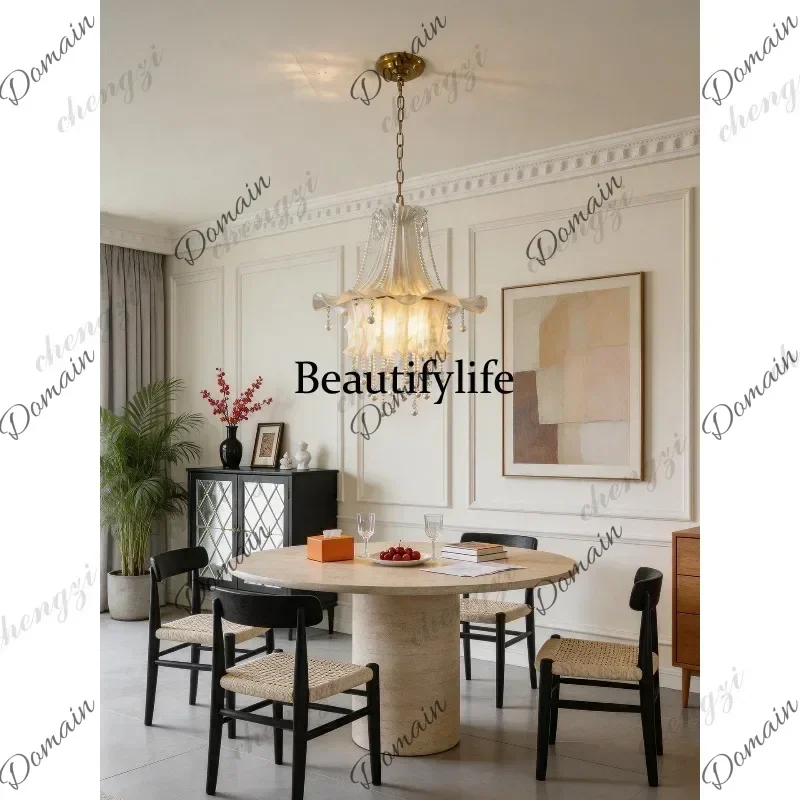 YFC Z138 Light French fringed pearl chandelier, antique style, dream glass restaurant chandelier, customized lamps