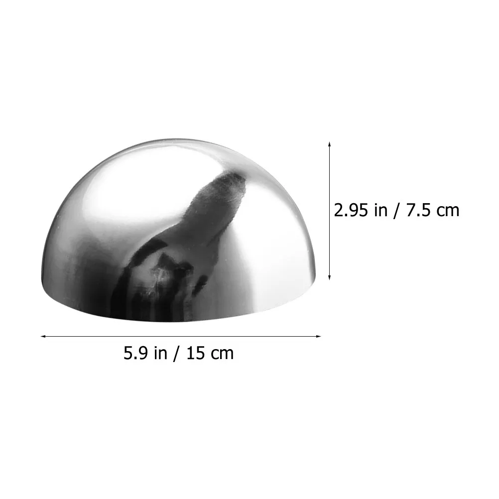6Pcs Mirror Finish Stainless Steel Gazing Ball Reflective Hemisphere Garden Sphere Hollow Decor Ball Rustproof Yard Patio