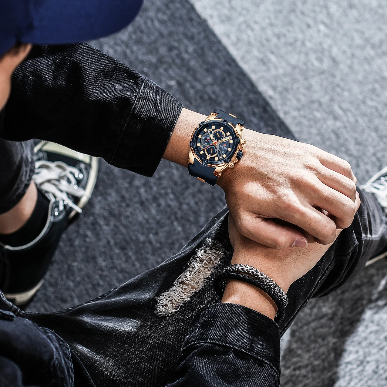 REWARD Luxury Sport Men Quartz Watch Man Wristwatch Chronograph Silicone Strap Waterproof Luminous Hands Date Men\'s Watches