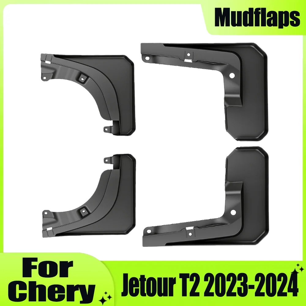4X New Original Mud Flaps For Chery Jetour T2 2023-2024 Soft Mudguards Splash Guards Fender No Drilling Mudflap Accessories