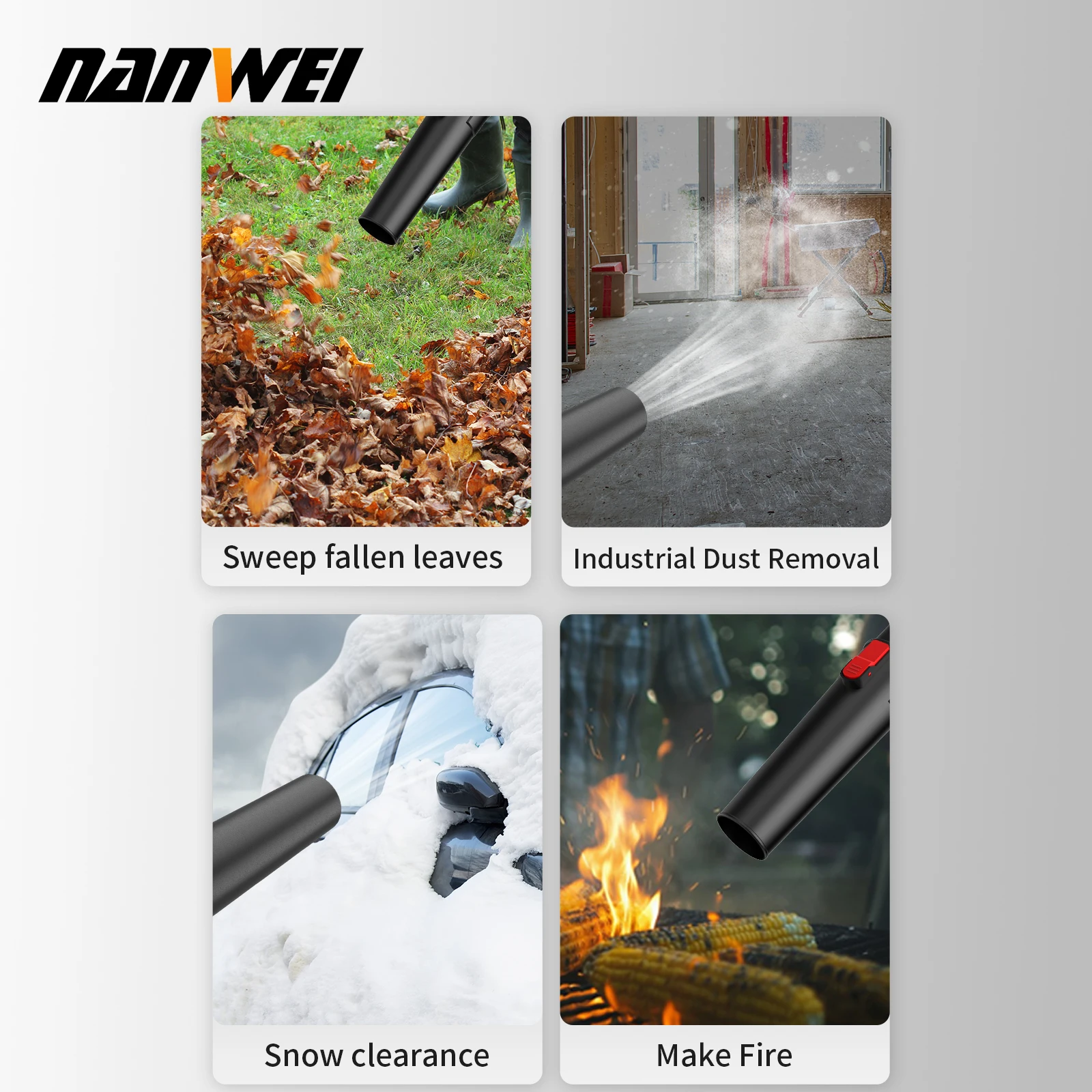NANWEI Lithium Battery Storm Blower High Power Wind Power Super Large Industrial Household Hair Dryer