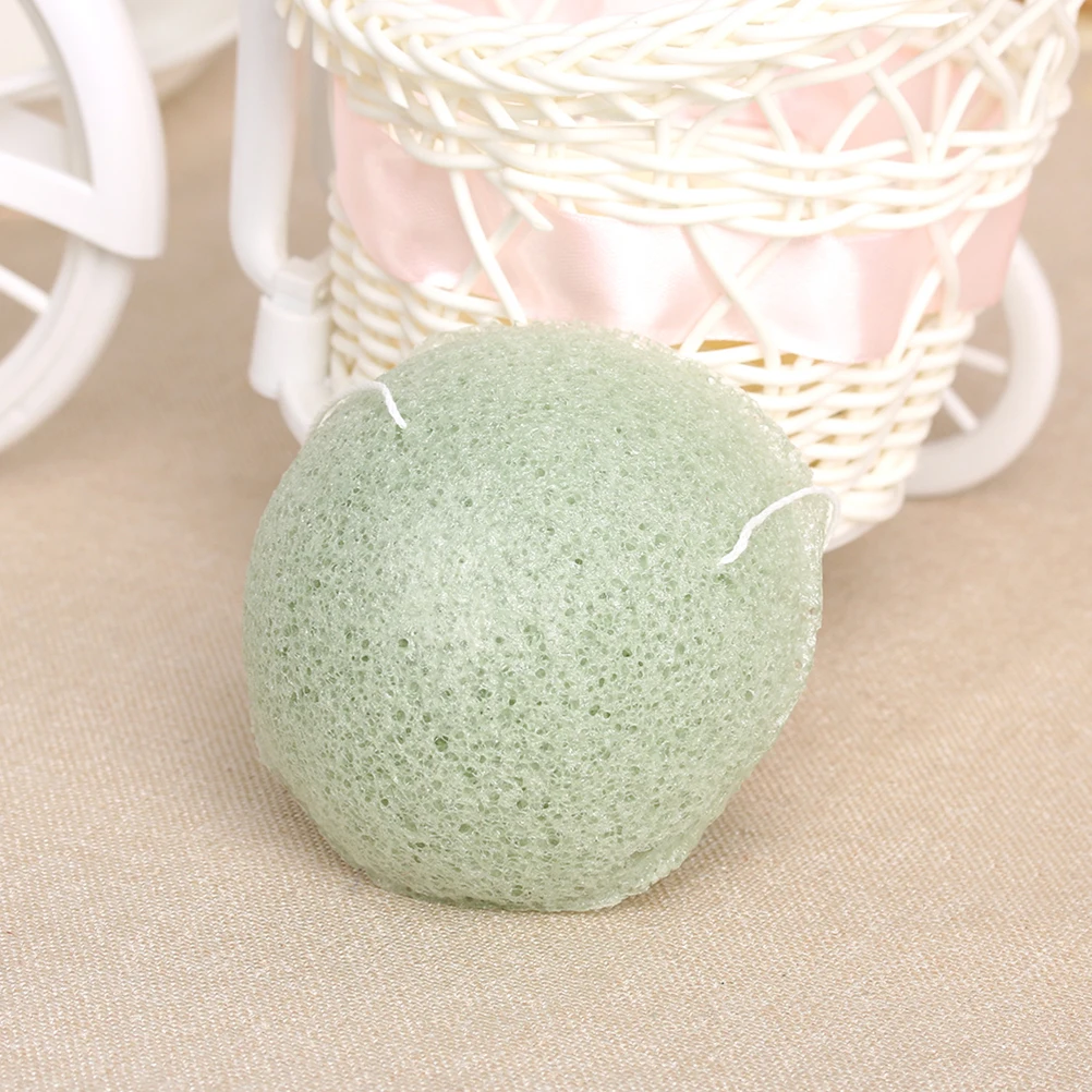 

Konjac Face Organic Facial Gentle Exfoliating Deep Cleaning Sensitive Skin Green Natural Beauty Sponge For Oily Acne Prone