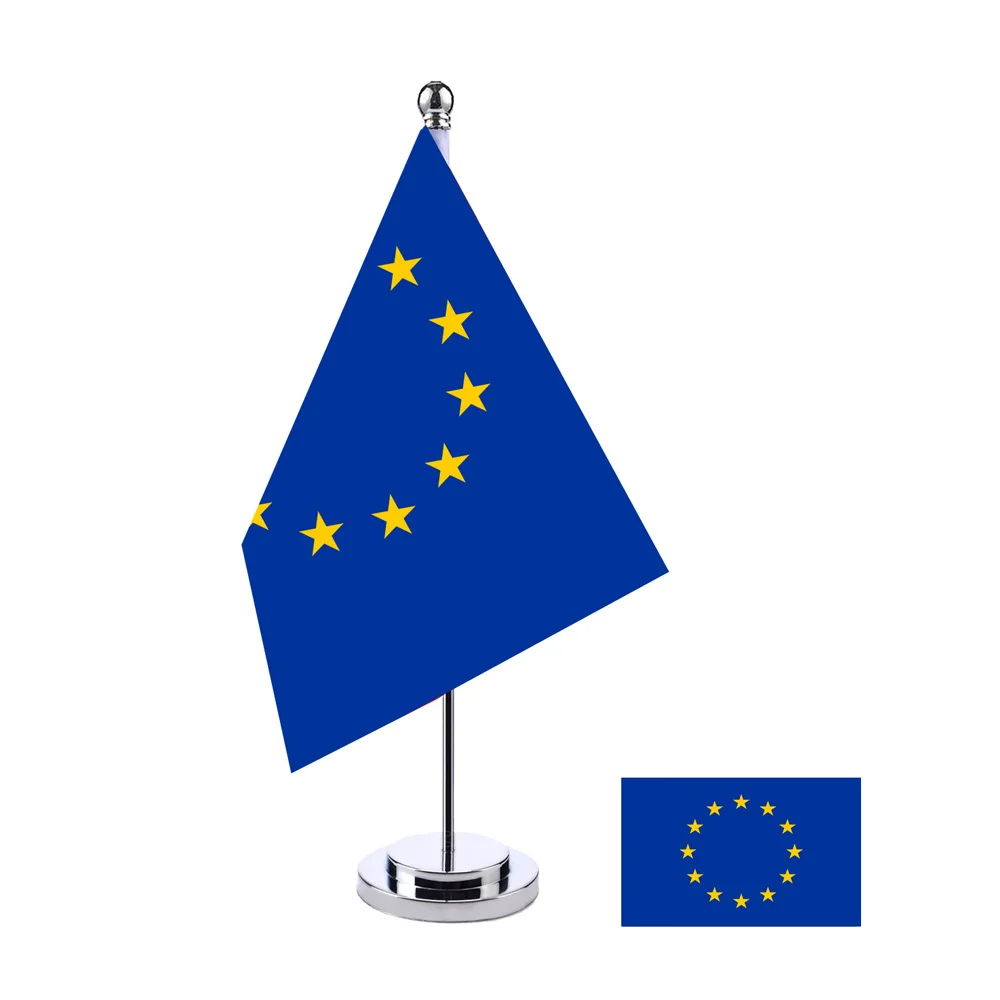 Xvggdg 14x21cm Escritorio de oficina Unión Europea Europea Bandera Nacional UE Europa País Banner