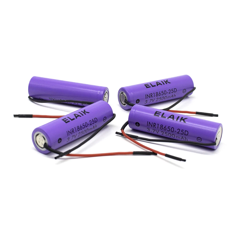 1-20 sztuk nowy oryginalny 3.7v 18650 25D 2500mAh akumulatory litowe ciągłe rozładowanie 20A dla elektronarzędzi dronów + drut