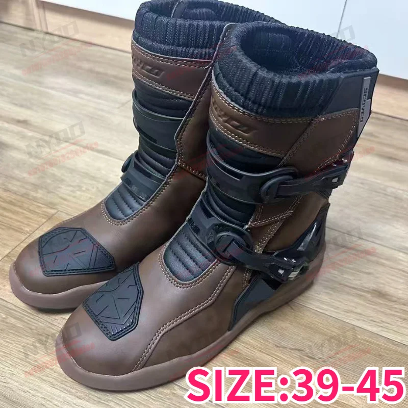 

SCOYCO Motorcycle Riding Men's Protective Boots Waterproof Wear Resistant Anti Slip TPU Leather Rally Cycling Equipment