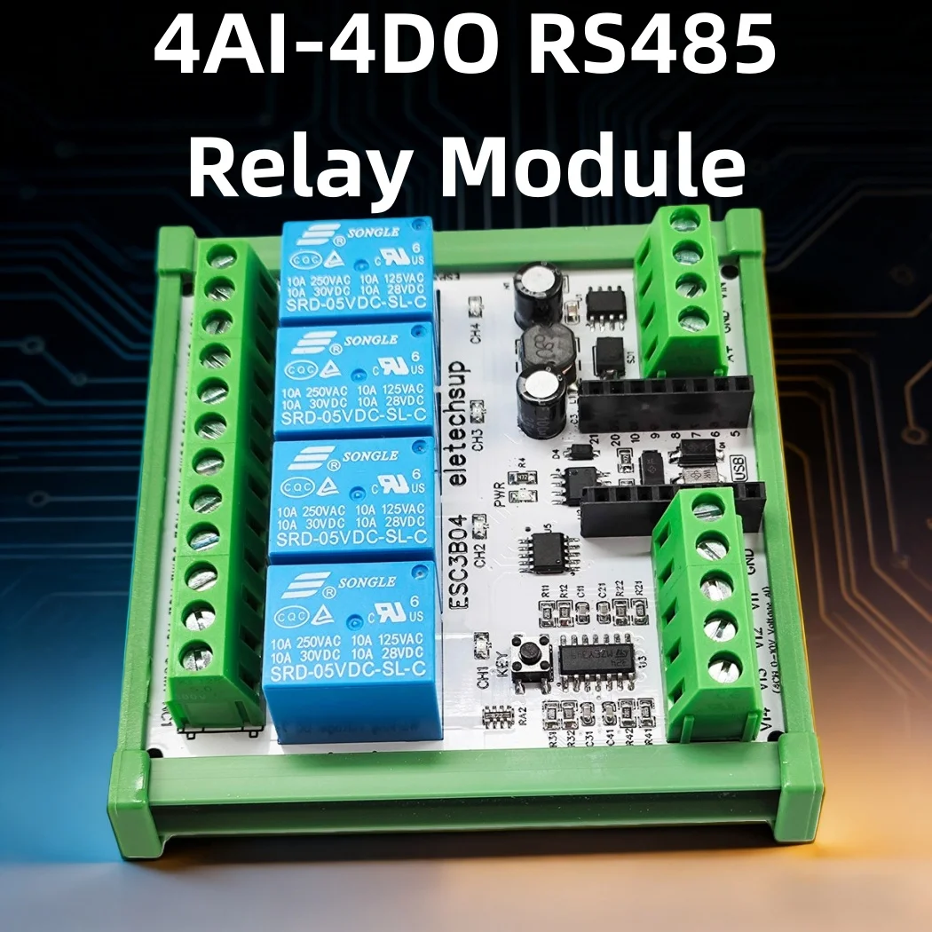 

Плата расширения для умного дома IOT Simple PLC Super Mini RS485 Реле постоянного тока 9 В 12 В 24 В 4AI-4DO 0-10 В Аналоговый вход ESP32 C3