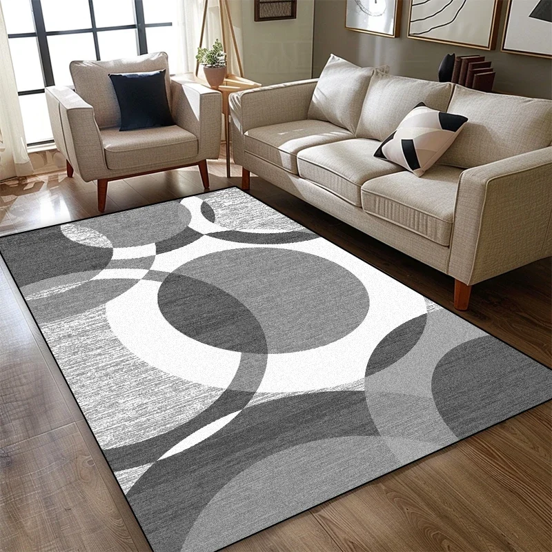 

Modern Geometric Carpets for Living Room Soft Large Area Plush Rugs Non-slip Bedroom Decor Bedside Floor Mat Study Cloakroom Rug