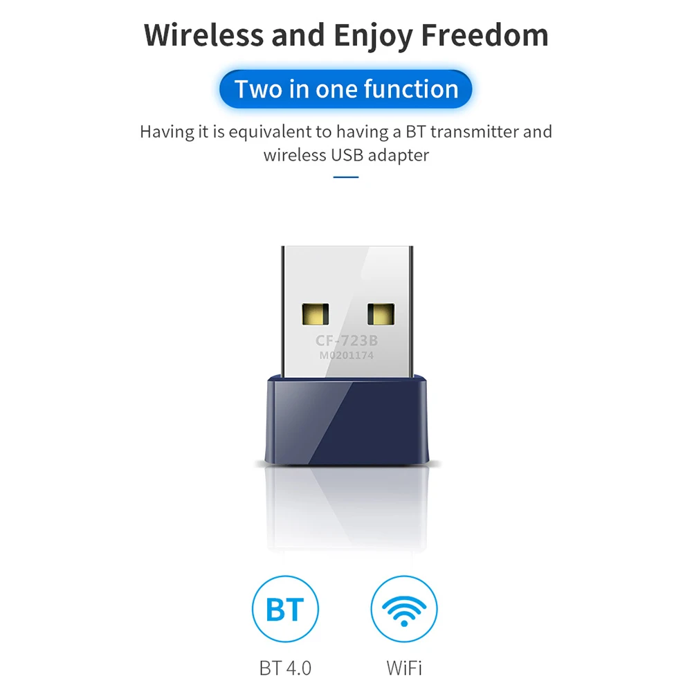 150Mbps USB WiFi Bluetooth-compatible 4.0 Adapter 2.4Ghz Wireless External Receiver Transmitter RTL8723 WiFi Dongle for PC