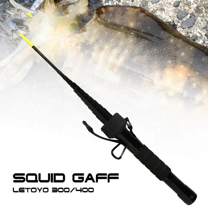 Gaff For Squid Telescoping Pole With Stainless Steel Six-Claw Hook Fishing Tool Fishing Spear For Saltwater Freshwater Boat Ice