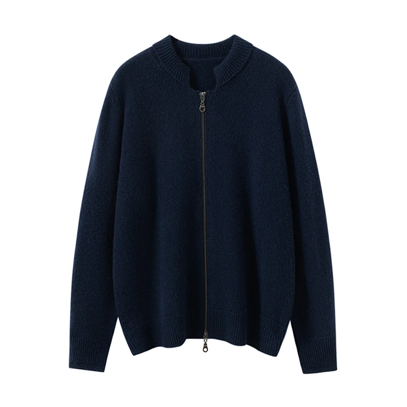 2025 Hot Sale 100% Cashmere Cardigan Women Coat Autumn Winter Warm Jacket Long Sleeve Soft Sweater Female Knitwear Outwear