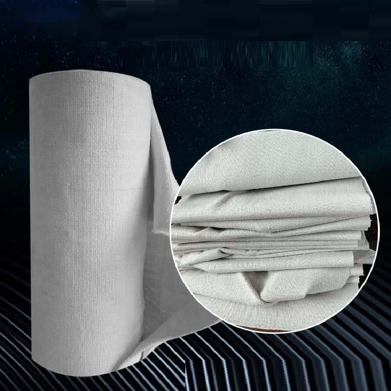 

Thickness 2mm 3mm 5mm 1260 ℃ Fire Protection Blanket Ceramic Fiber Cloth Welding Slag Fireproof Heat Insulation Cloth Width 1M