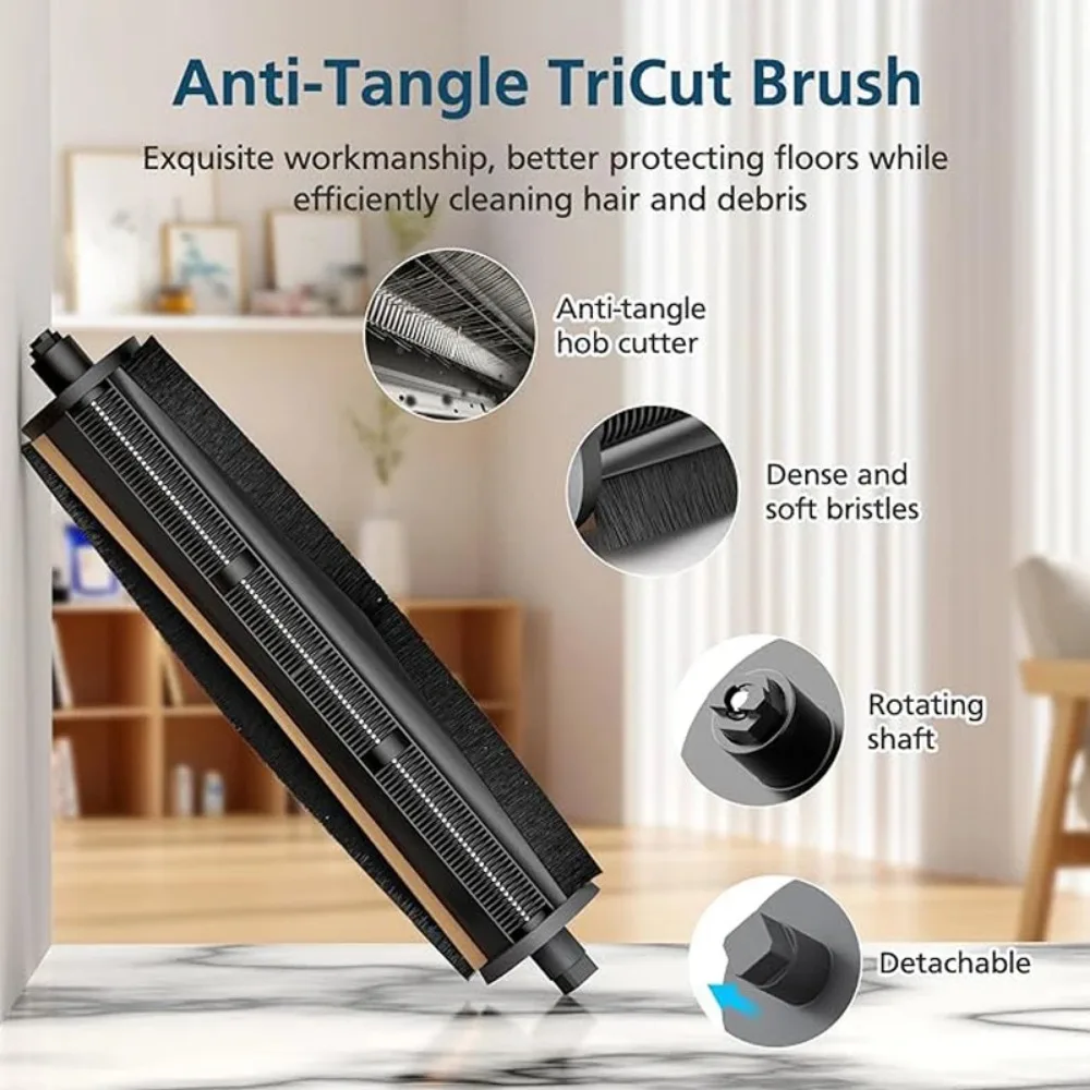 For Dreame L40 Ultra Gen 2/L40 Ultra/X40 Ultra Robot Vacuum Accessories Anti-Tangle Main Roller TriCut Brush Replacement Parts