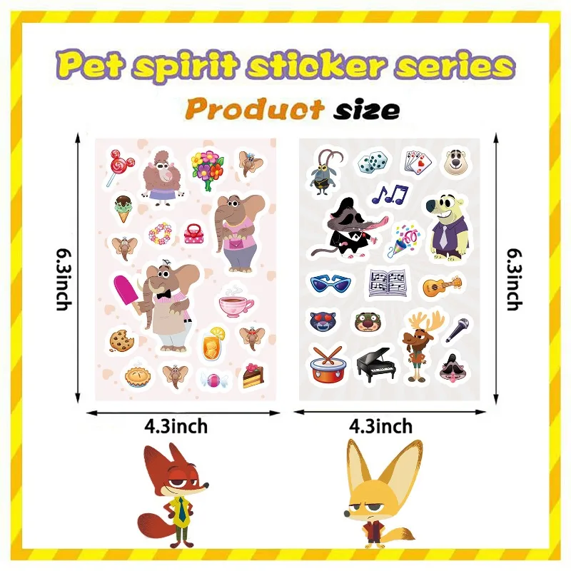 ديزني الكرتون Zootopia لغز ملصق يدوي الصنع حقيبة الغيتار ملصق مضاد للمياه لعب الأطفال