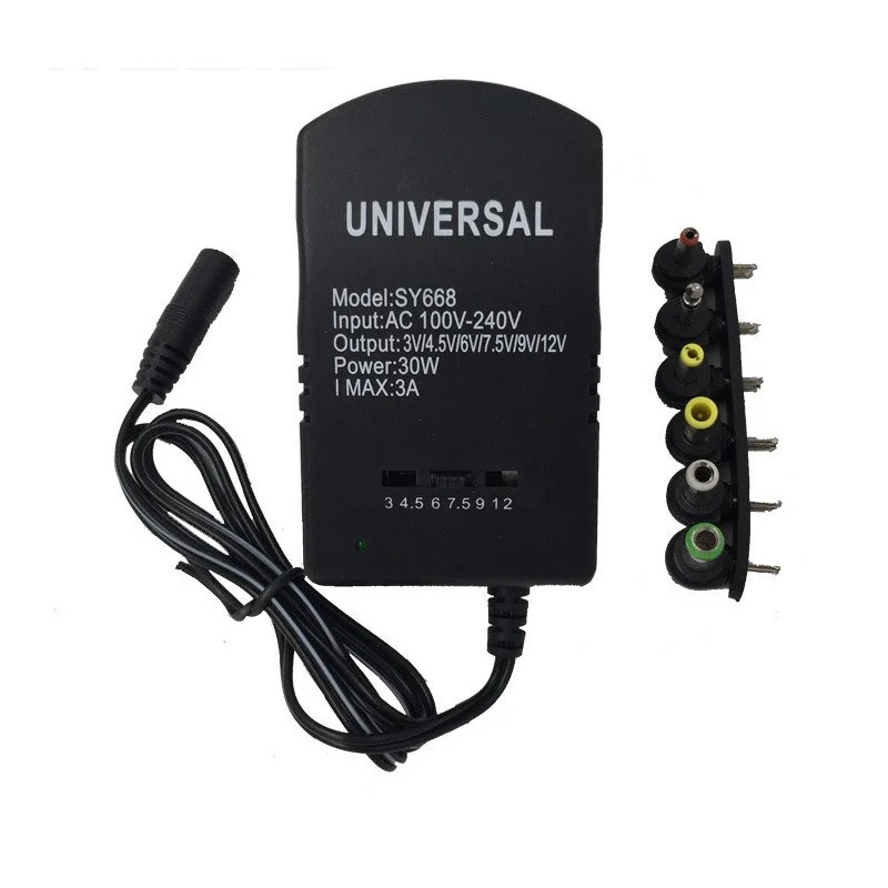 

30W Adjustable Power Adapter 3-12V2.5a Notebook Camera, Multifunction Charger