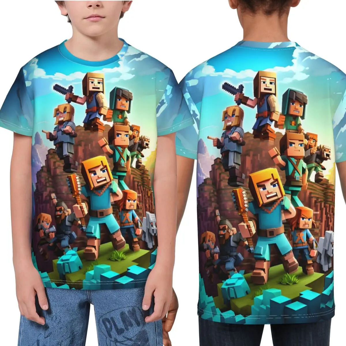 Hot Game 3D-M-M-minecrafts-T-Shirt keyword1 Fashion Comfortable T Shirts Short Sleeves Printed Summer Y2K Casual Hot Sale Tees