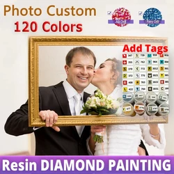 120 colori resina fata polvere AB foto personalizzata trapano quadrato pieno 5D pittura diamante fai da te privata ricamo a punto croce decorazione