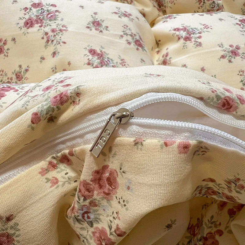 Floral Style Duvet Cover Soft Quilt Cover Single/Double/Queen Size Comforter Covers Girls Room Bedding (Pillowcase Need Order)
