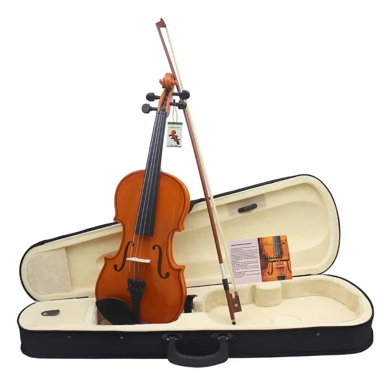 4/4 Violin Set for Spruce Wood  Adults Beginners with Hard Case,Violin Bow,Shoulder Rest,Rosin,Extra Strings