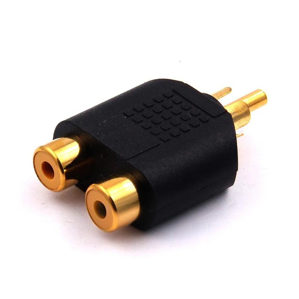 3,5 мм стерео переходник «папа» на 2 разъема RCA «мама» позолоченный разъем «папа» на 2 разъема RCA «мама» для наушников компьютерного динамика