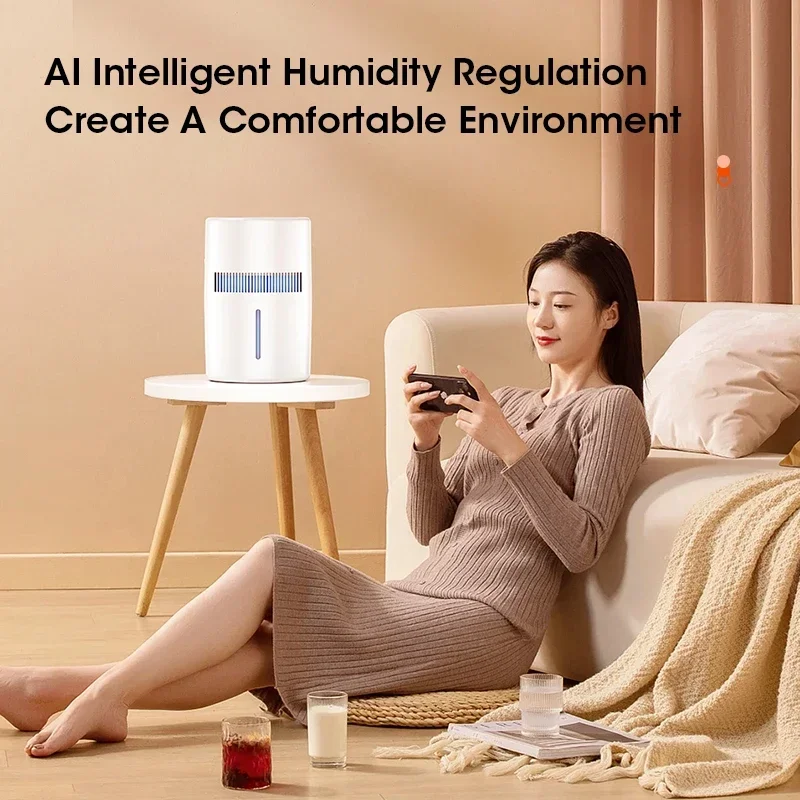 4L Pure Humidifier Mistless Evaporative Air Humidifier No Fog Humidification Waterway Cleaning 350mL/h For 10㎡-20㎡ Bedroom