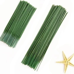 Artificial Green Flower Stems Iron Wire Wedding Celebration Bridal Bouquets Festival Home Vases Wreath DIY Manual Material Decor