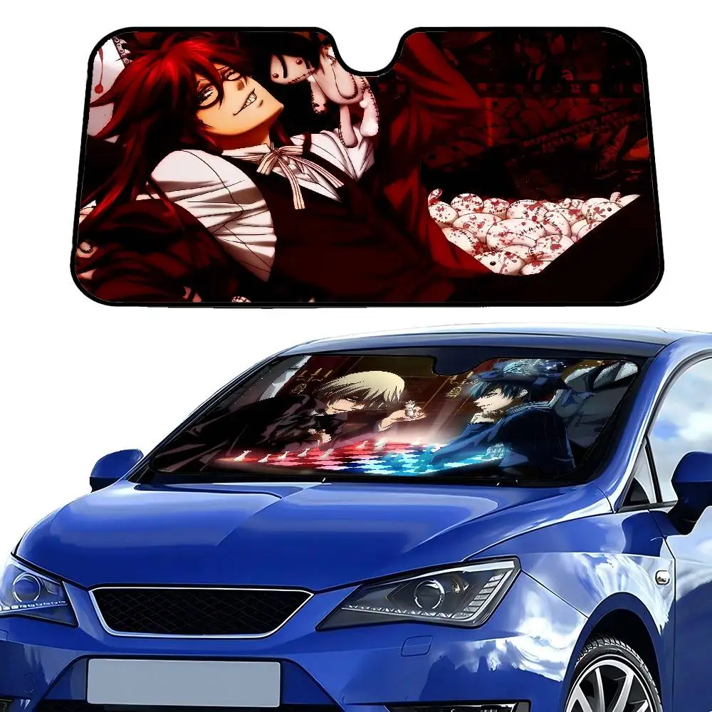 

B-Black B-Butler Car Sunshade Shield Windshield Window Sun Blocker Cover Interior Protection For Truck SUV Visor Universal