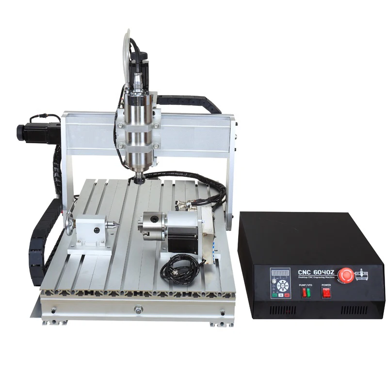 CNC Router 6040 engraving machine 2200W woodworking with ball screw MACH 3 Controller For USB 6040 4 axis