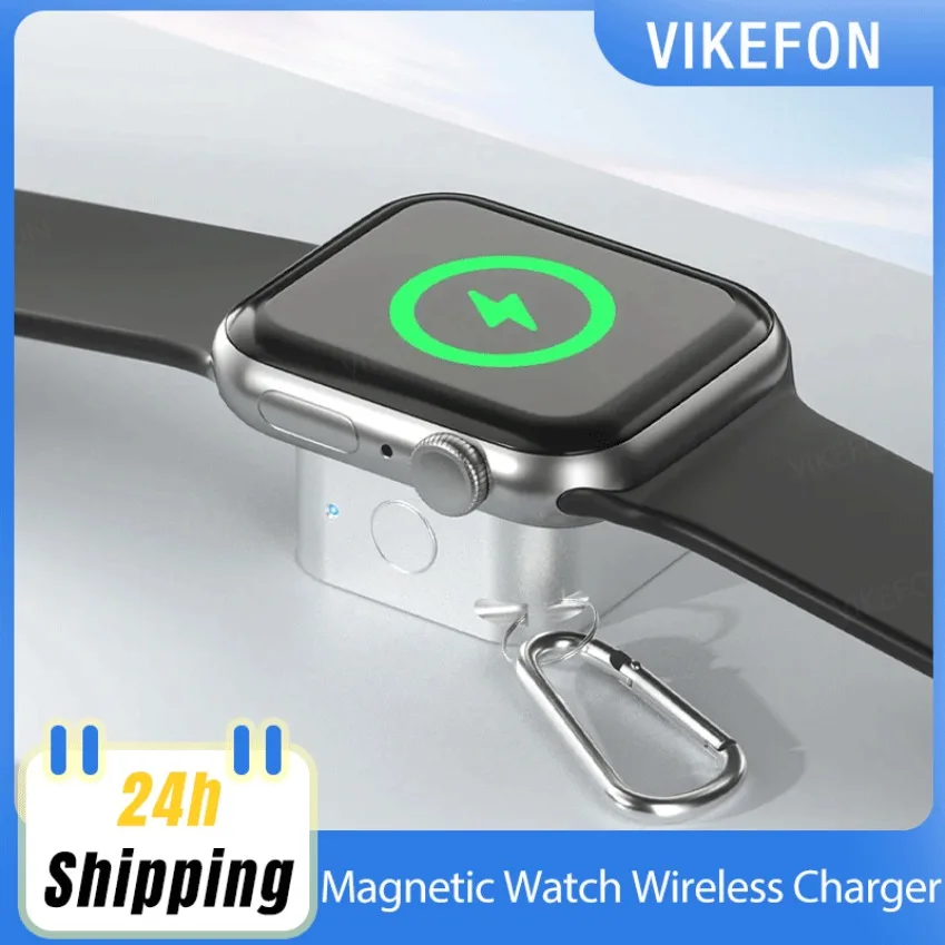

500mAh Magnetic Watch Wireless Charger Portable Power Bank for Apple Watch Series 10 9 8 7 6 5 4 3 Ultra 2 SE Fast Charging Dock
