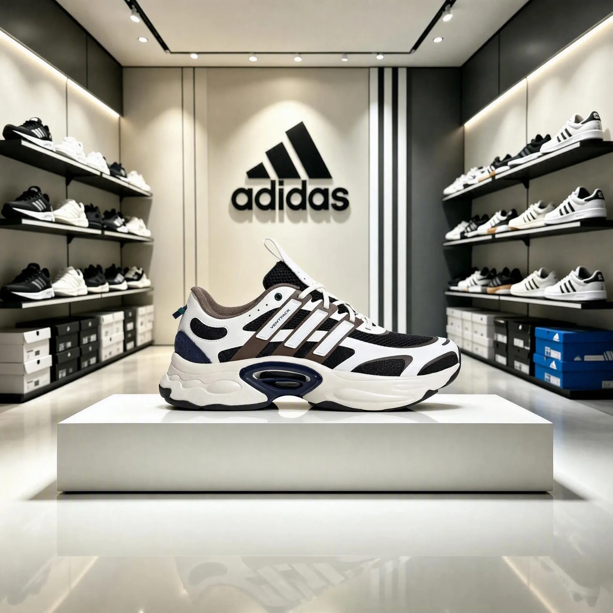 Adidas Climacool Venttack TPU Shock-Absorbing Durable Low-Top Running Shoes Unisex White/Black IF6725