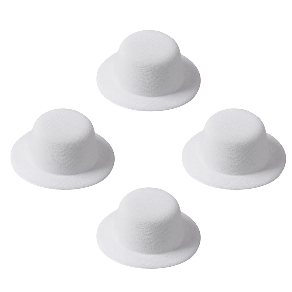 4 Pcs Hat Embryo Small Top Hairpins Clip Barrettes Tops Hats Formal Bridal Cupcake Toppers