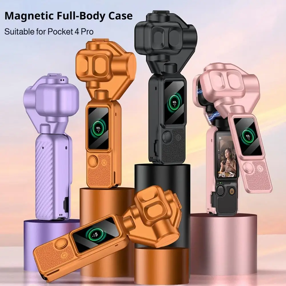 Magnetic Protective Case For DJI Pocket 4 Pro – Hard PC Shell, All-Inclusive Cover Quick-Release Protective Accessories