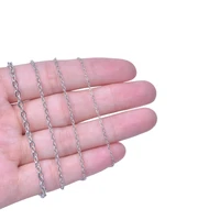 Width 1.2/1.5/2/2.5/3mm Stainless Steel Rolo Chain Cross Necklaces For Women Men Accessories Simple Jewelry On The Neck Necklace - Image 5