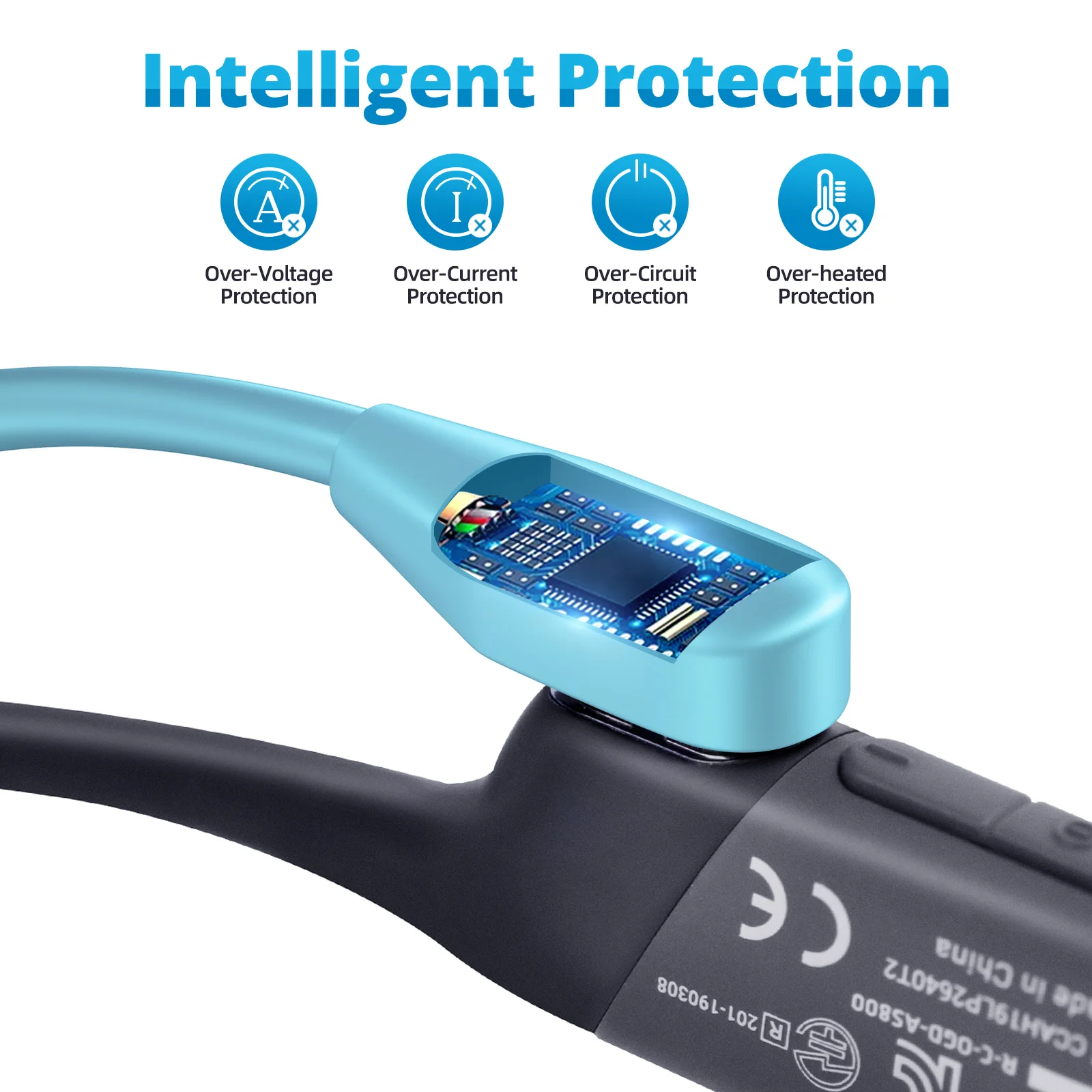 Câble de charge rapide USB/type-c pour écouteurs Shokz AS800/S803/S810/adaptateur de chargeur de casque à Conduction osseuse à entraînement ouvert