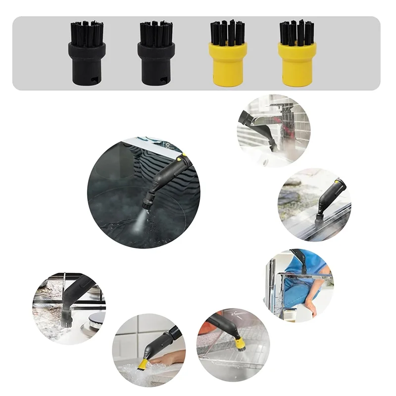 رائجة البيع مجموعة ملحقات منظف البخار ل Karcher SC1-SC5 CTK10 CTK20 ، مجموعة فرشاة مستديرة لملحقات منظف البخار Karcher