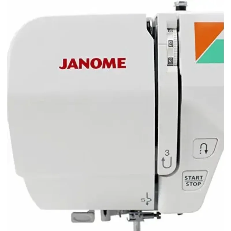 ماكينة خياطة محوسبة حمراء عالية الجودة مع 50 غرزة مدمجة، و3 فتحات أزرار بخطوة واحدة، وتغذية وإكسسوارات (MOD-50) #2