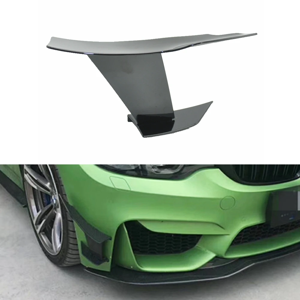 Glossy Black Car Styling Accessories Front Bumper Lip Fin Splitter Spoiler Canard Sticker