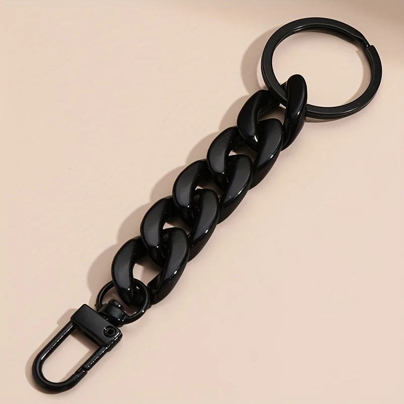 

1pc Chain Link Keychain Candy Color Acrylic Key Ring Purse Handbag Car Charm Phone Pendant