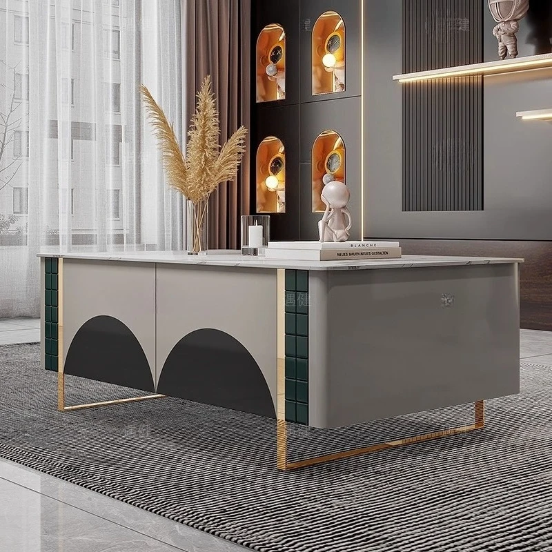 

Итальянский светлый роскошный журнальный столик из каменной плиты, комбинация ТВ-шкафа, постмодернистский простой прямоугольный мрамор из нержавеющей стали