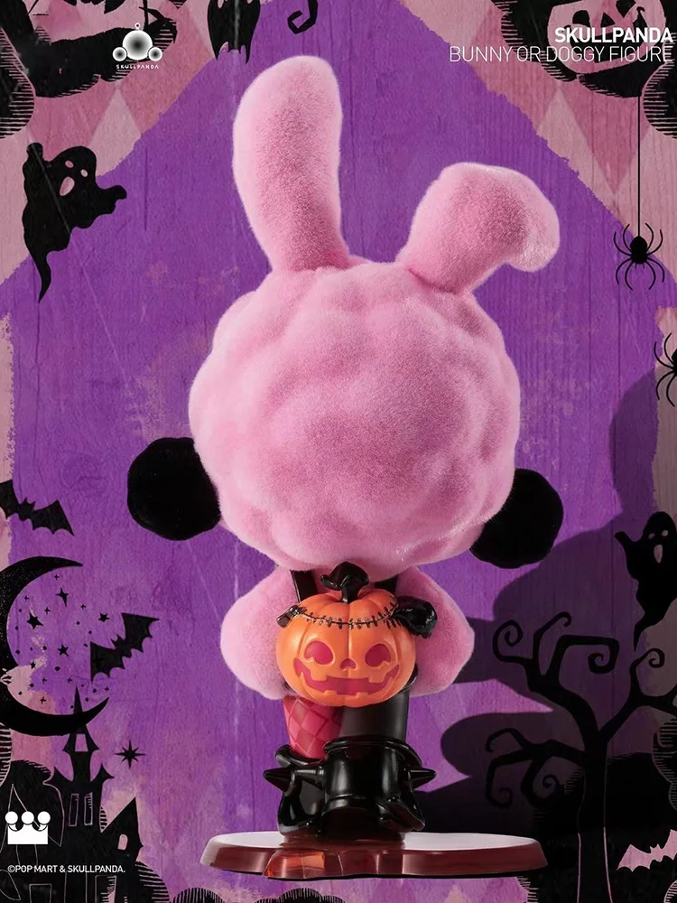 Skullpanda Bunny ou Doggy Figuras, Série de Halloween, Coleção Kawaii, Decoração de secretária, Brinquedo Infantil e Adulto, Presentes Genuínos, Novo, 2024