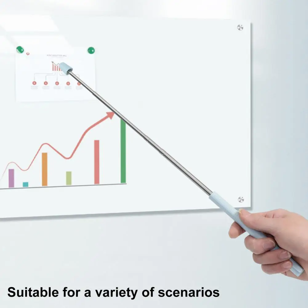 Указка для учеников, телескопический антицарапинный наконечник, противоскользящий зажим для ручки, универсальный ручной Презентер, белая доска, палка, классные принадлежности