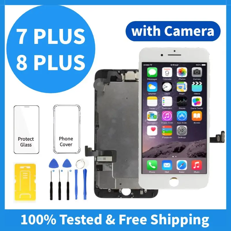 Full Set Screen Replacement For iPhone 7 8 Plus SE2 7P 8P LCD Display Touch Digitizer Complete Assembly 100% Tested with Camera