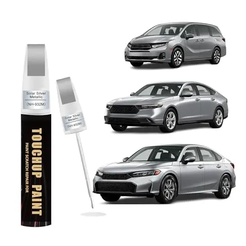 Solar Silver Metallic(NH-932M) Car Paint Touch Up Pen Compatible with Honda,Automotive Scratch Remover for Nicks & Chips Repair