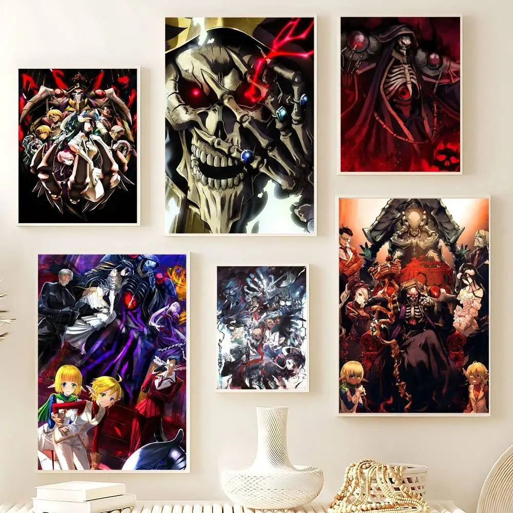 Anime O-Overlord DIY Wall Poster HD Quality Wall Art Retro Posters For Home Room Wall Decor Kawaii Room Decor