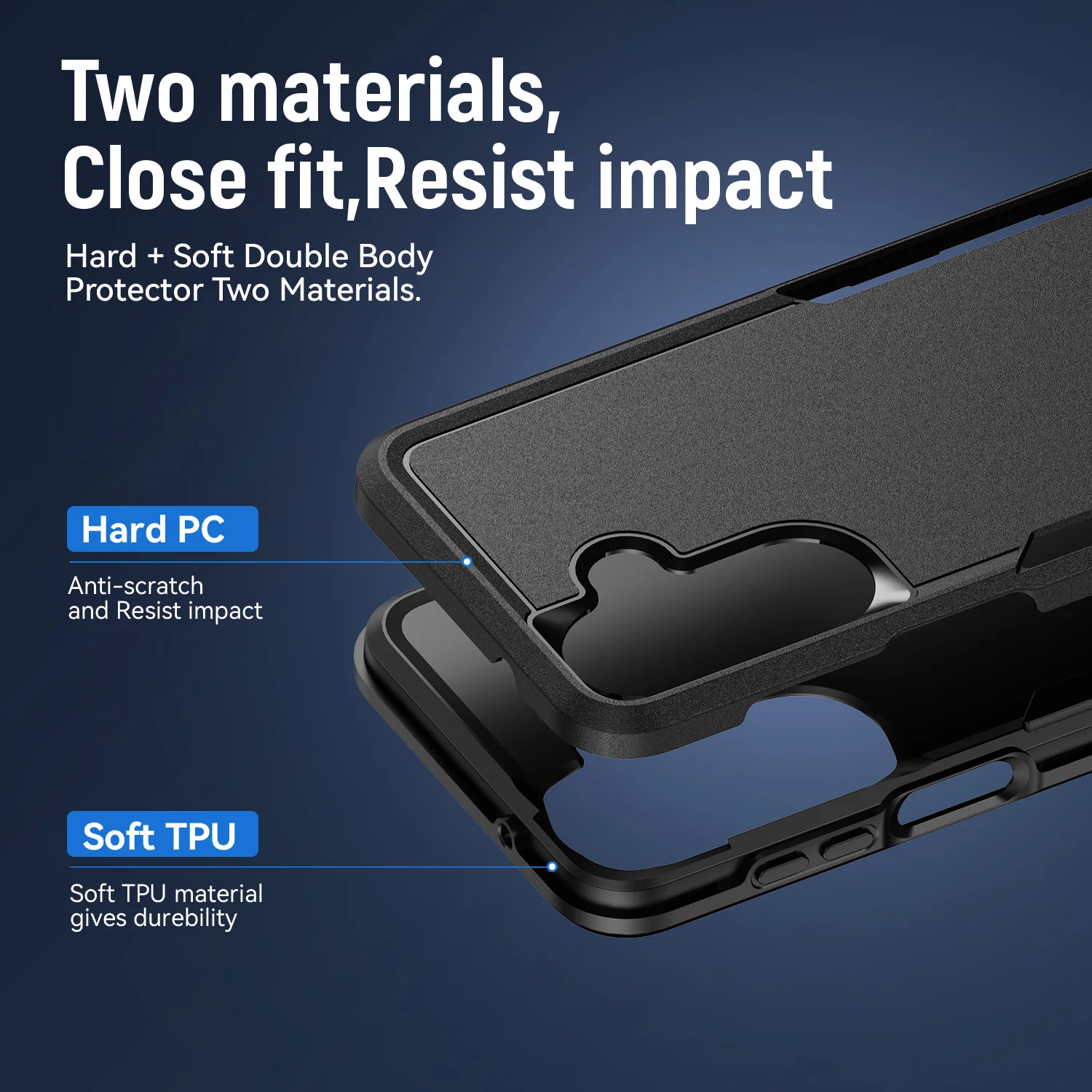 Picture 7: for Galaxy A27 Phone Case,Shockproof Case Dual Layer Design Hard Cover for Samsung Galaxy A37 A57 5G,With Screen Protector