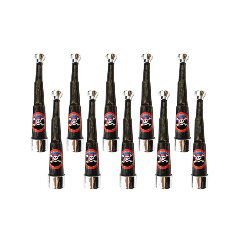 Bulk 10 Pieces Kids Pirate Party Telescopes for Pretend Play Party Miniature Pirate Telescopes for Kids Creative Toy