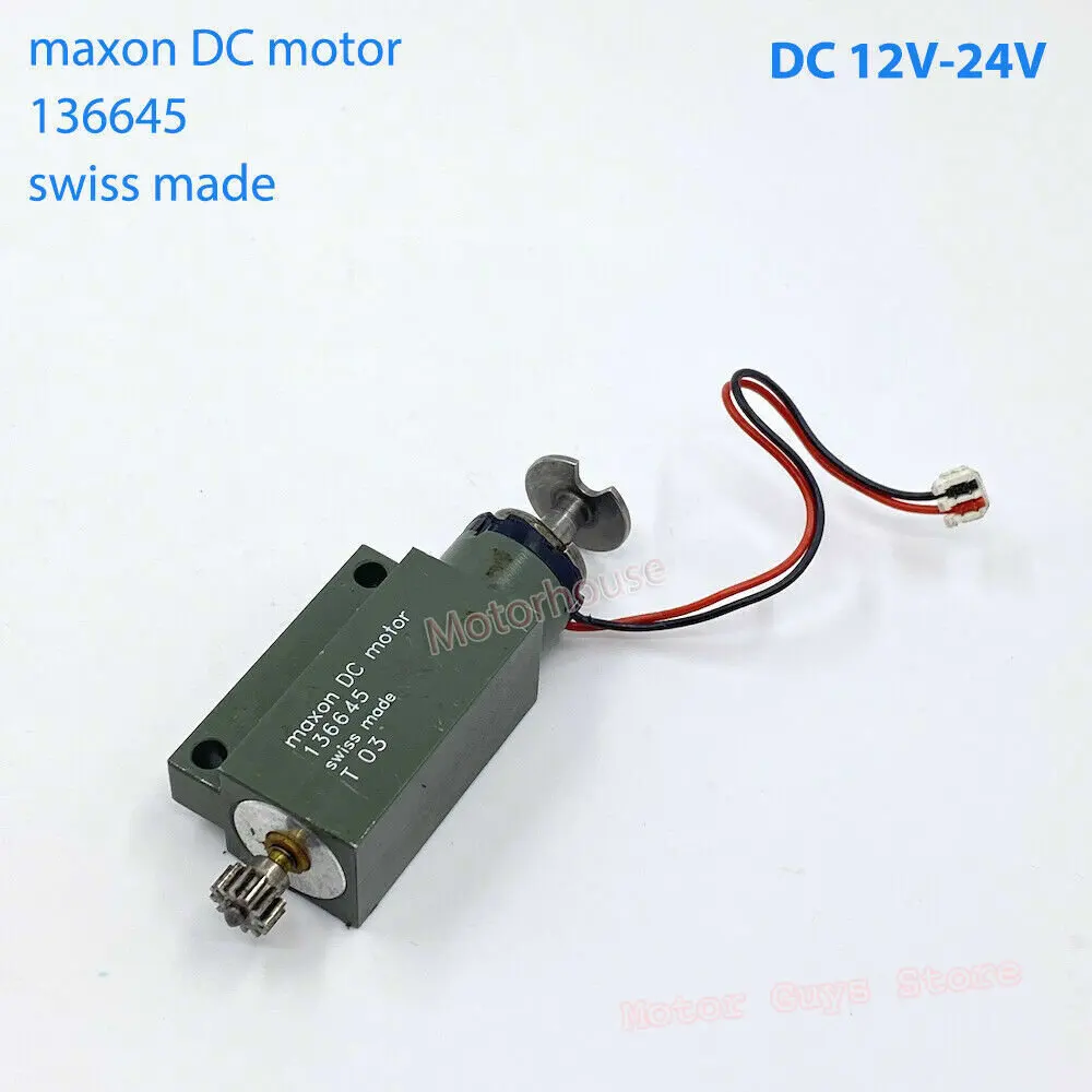 

Swiss Maxon 136645 Engine DC 12V 18V 24V Mini 7-pole Rotor Coreless Motor Ball Bearing Gear Dual shaft 12T Gear 0.5 Modules