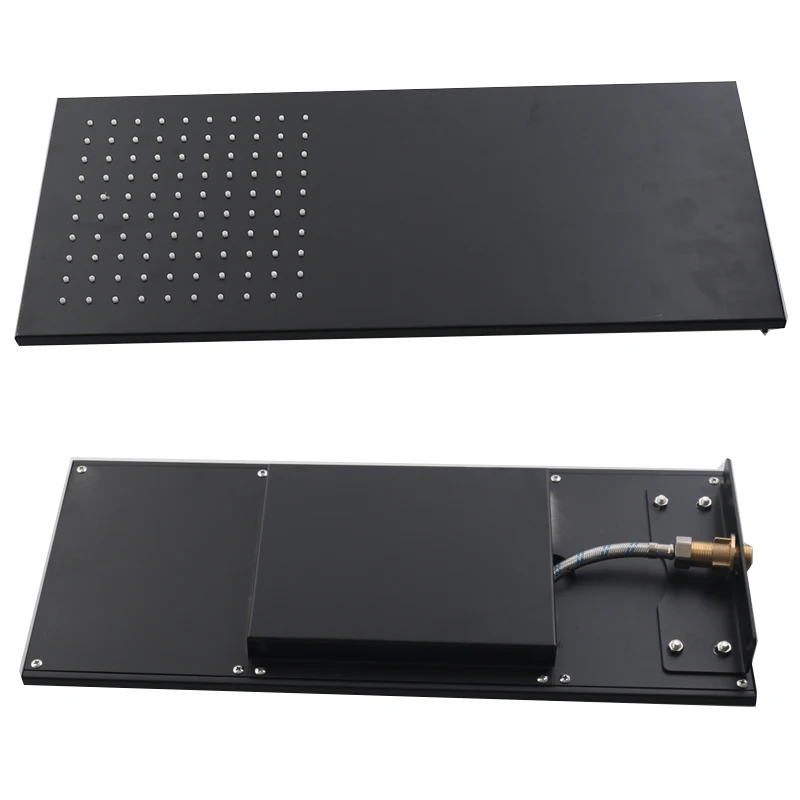 BAKALA Matte Black Stainless Steel Shower Head  Rainfall Shower Head With Waterfall Shower Wall Mounted