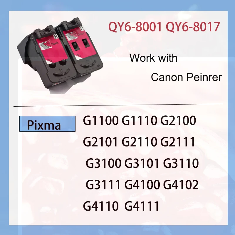 QY6 8001 8017 Print Head Recycled For CA91 CA92 Compatible Cartridge For Canon G1100 G1110 G2100 G2110 G3100 G3110 G4100 G4110