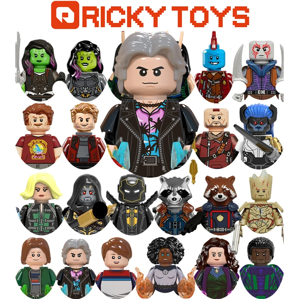 Guardians of the Galaxy, Bloques de Construcción de Raccoon, Mini Figuras de Acción de Quicksilver, Bloques Educativos, Juguetes DIY, Regalos