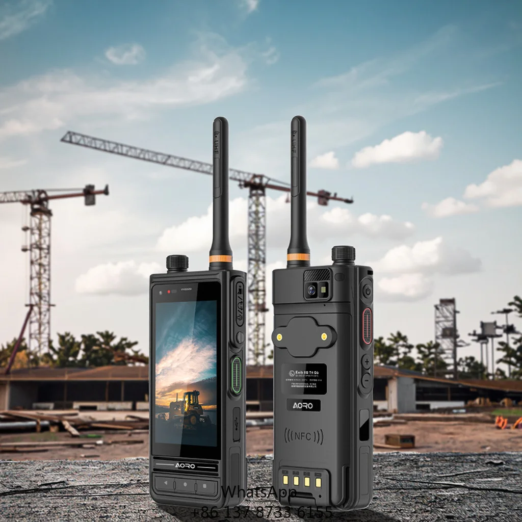 Android 10 PTT-over-cellular Walkie Talkie Phone Aoro M6 With NFC Rugged Smartphone 4G Network
